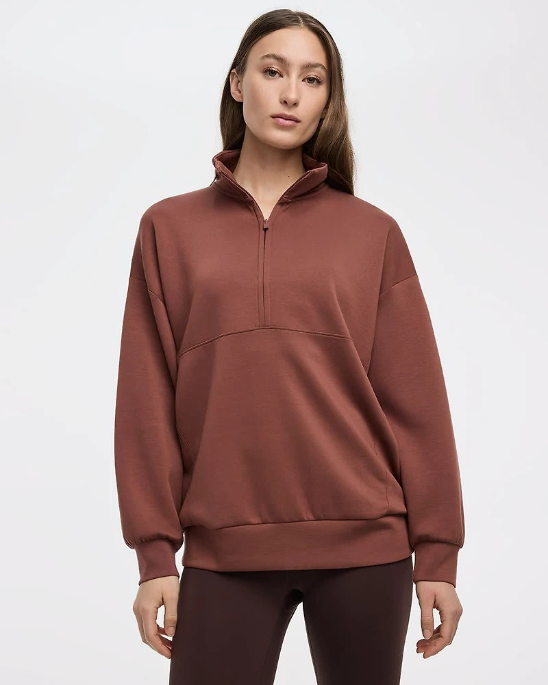 Pull à col montant demi-zip