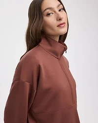 Pull à col montant demi-zip