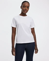 T-shirt à col rond coupe boyfriend