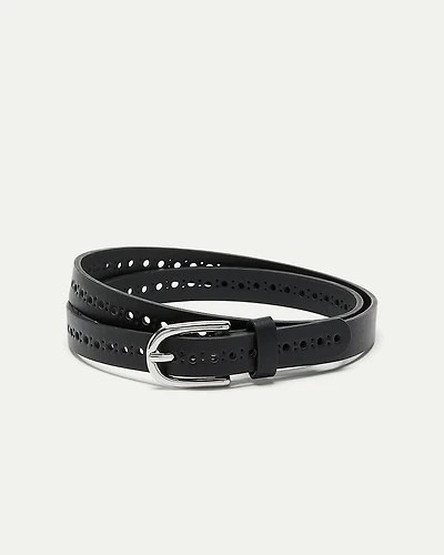 Skinny Faux Leather Belt