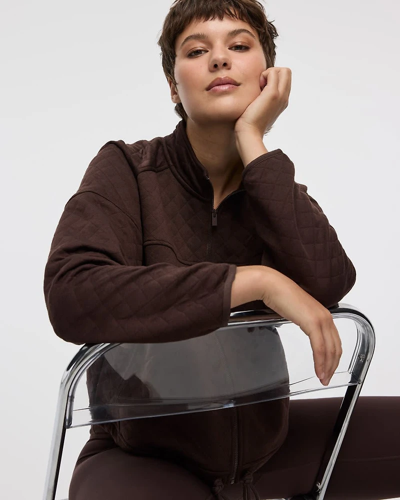 Veste en jacquard matelassé