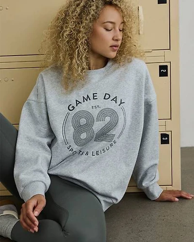 Fleece Crew-Neck Graphic Sweatshirt