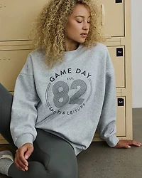 Fleece Crew-Neck Graphic Sweatshirt