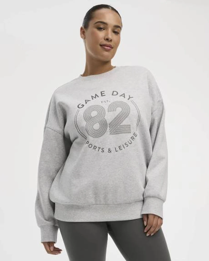 Fleece Crew-Neck Graphic Sweatshirt
