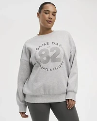 Fleece Crew-Neck Graphic Sweatshirt