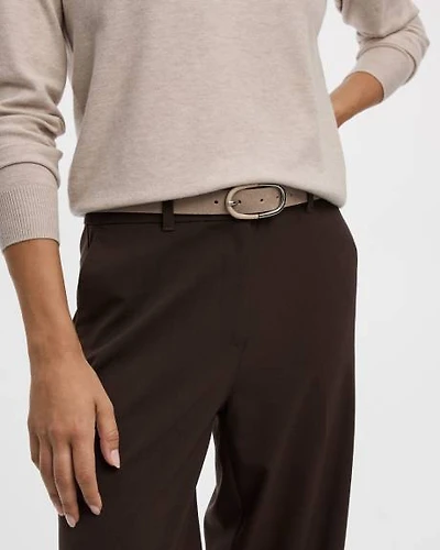 Ceinture en suède à boucle deux tons