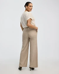 Wide-Leg High-Rise Linen Blend Pant