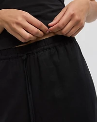 Wide-Leg High-Rise Linen Blend Pant