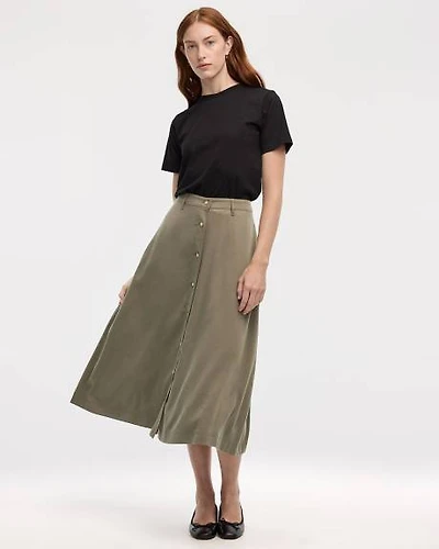 Jupe midi A coupe avec boutons