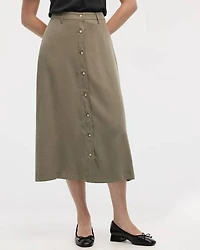 Jupe midi A coupe avec boutons