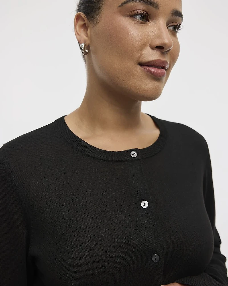 Crew-Neck Cardigan