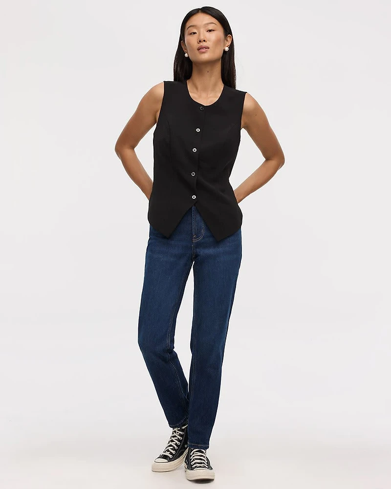 Straight-Leg Mid-Rise Jean