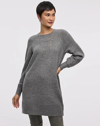 PlushSoft Long-Sleeve Crew-Neck Dress