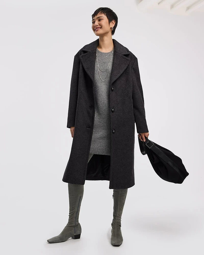 PlushSoft Long-Sleeve Crew-Neck Dress