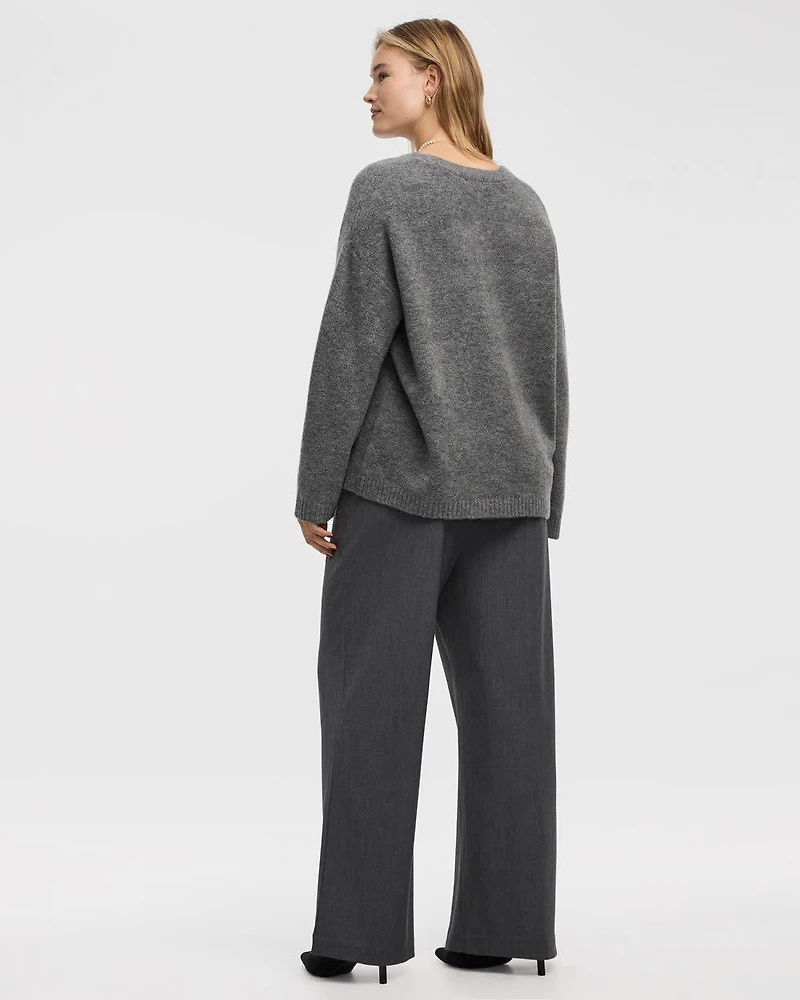 Cardigan long à col V avec poches