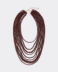Long Multilayer Beaded Necklace