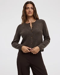 Long-Sleeve Crew-Neck PlushSoft Cardigan