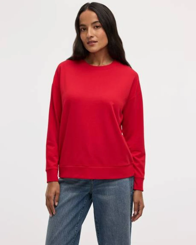 Long-Sleeve Crew-Neck Sweatshirt