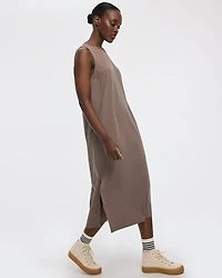 Sleeveless Textured Midi Dress