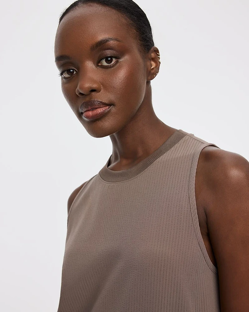 Sleeveless Textured Midi Dress