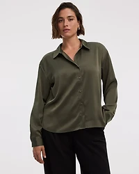 Chemise en satin à manches longues