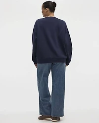 Long-Sleeve Crew-Neck Fleece Sweatshirt