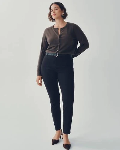 Slim-Leg High-Rise Ankle Pant
