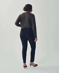 Slim-Leg High-Rise Ankle Pant
