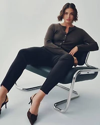 Slim-Leg High-Rise Ankle Pant