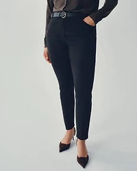 Slim-Leg High-Rise Ankle Pant