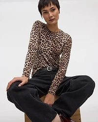 T-shirt à col rond manches longues