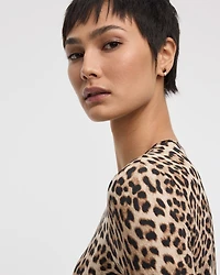 T-shirt à col rond manches longues