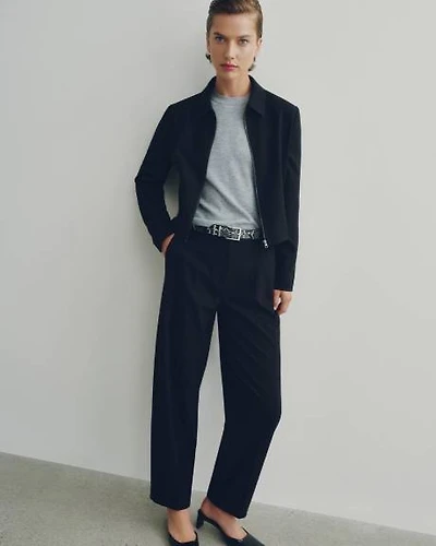 Mid-Rise Barrel Pants
