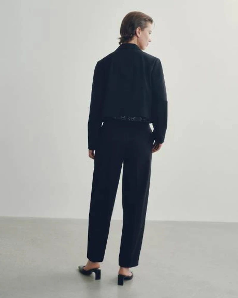Mid-Rise Barrel Pants