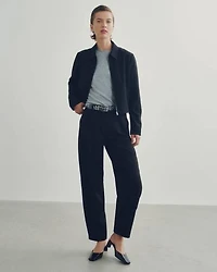 Pantalon taille mi-haute à jambe ballon