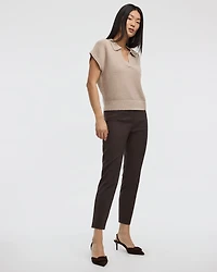 Slim-Leg High-Rise Ankle Pant