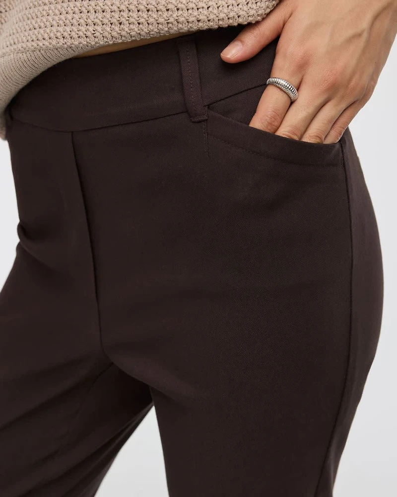 Slim-Leg High-Rise Ankle Pant