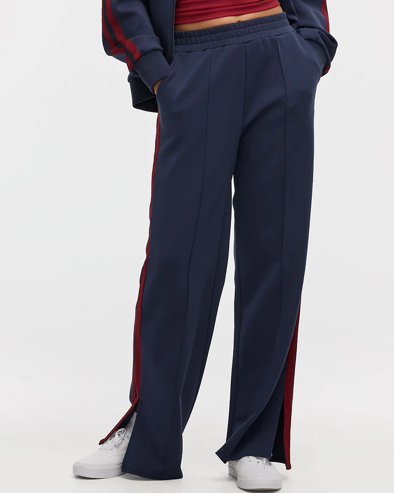 Wide-Leg Tracksuit Pant