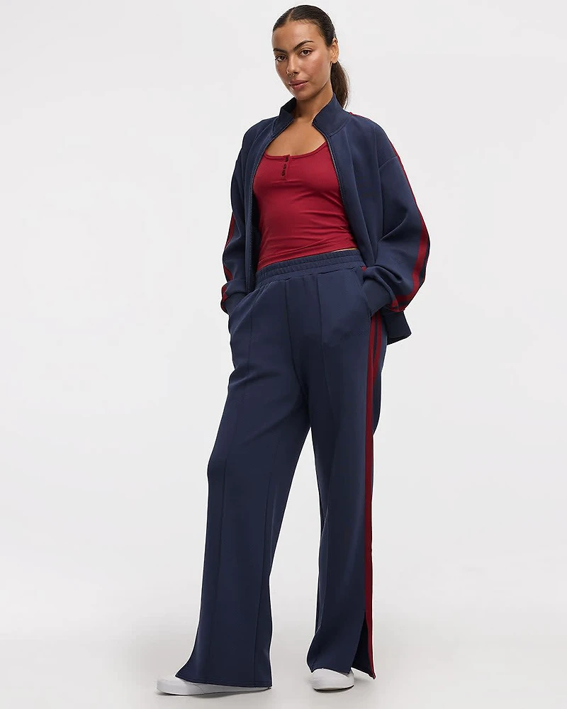 Wide-Leg Tracksuit Pant