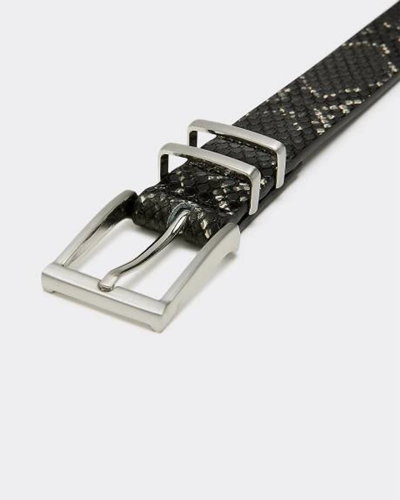Faux-Snakeskin Belt