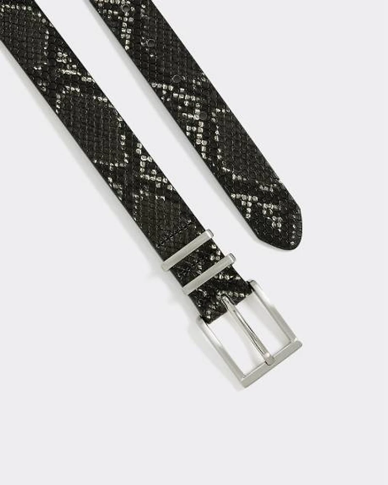 Faux-Snakeskin Belt