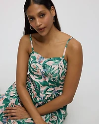 Sleeveless Midi Dress with Sweetheart Neckline