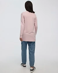 Long-Sleeve Open Cardigan with Pockets