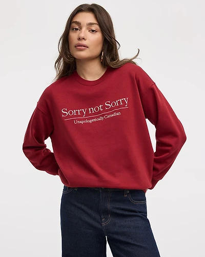 Long-Sleeve Crew-Neck Fleece Sweatshirt