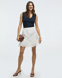 Mini Eyelet Skirt
