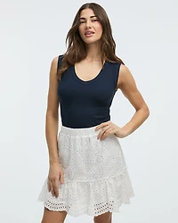 Mini Eyelet Skirt