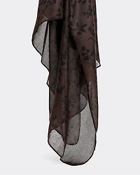 Lightweight Scarf with Two-Tone Floral Pattern