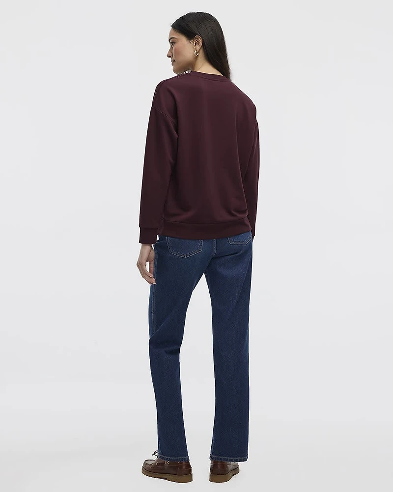 Long-Sleeve Crew-Neck Sweatshirt