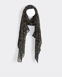 Square Scarf with Floral Print