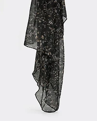 Square Scarf with Floral Print